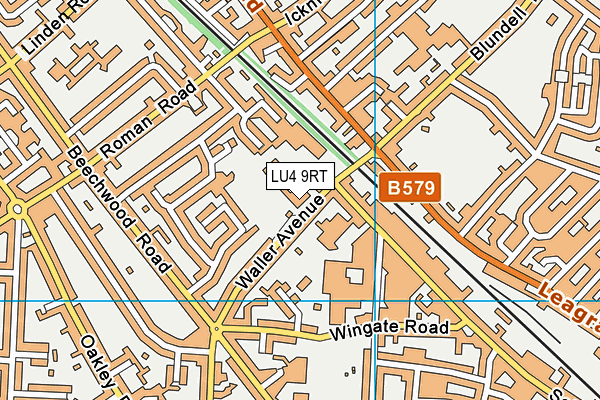 LU4 9RT map - OS VectorMap District (Ordnance Survey)