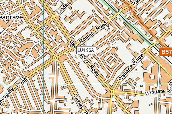 LU4 9SA map - OS VectorMap District (Ordnance Survey)