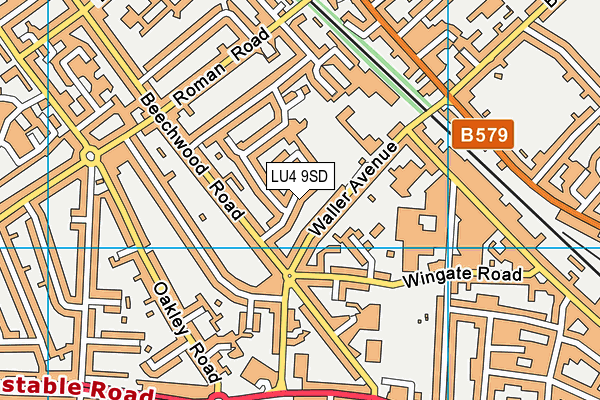 LU4 9SD map - OS VectorMap District (Ordnance Survey)