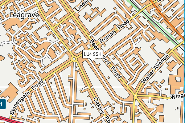 LU4 9SH map - OS VectorMap District (Ordnance Survey)