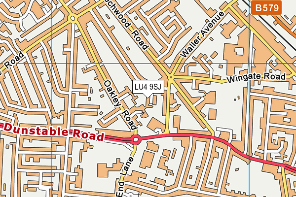 LU4 9SJ map - OS VectorMap District (Ordnance Survey)