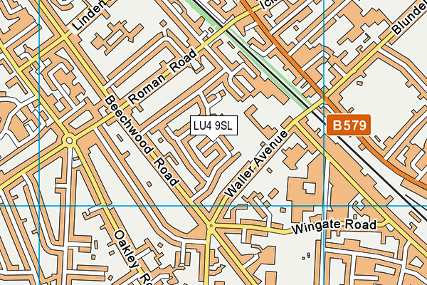 LU4 9SL map - OS VectorMap District (Ordnance Survey)