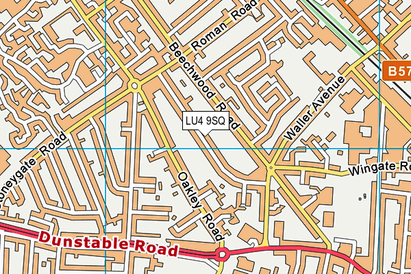 LU4 9SQ map - OS VectorMap District (Ordnance Survey)