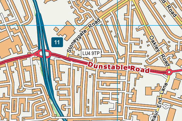 LU4 9TP map - OS VectorMap District (Ordnance Survey)