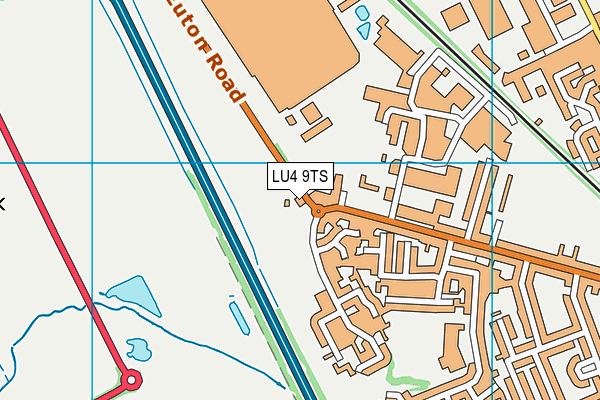 LU4 9TS map - OS VectorMap District (Ordnance Survey)