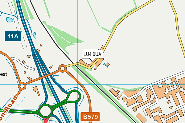 LU4 9UA map - OS VectorMap District (Ordnance Survey)