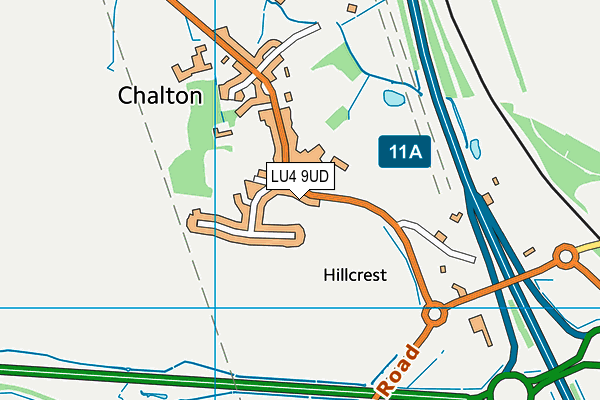 LU4 9UD map - OS VectorMap District (Ordnance Survey)