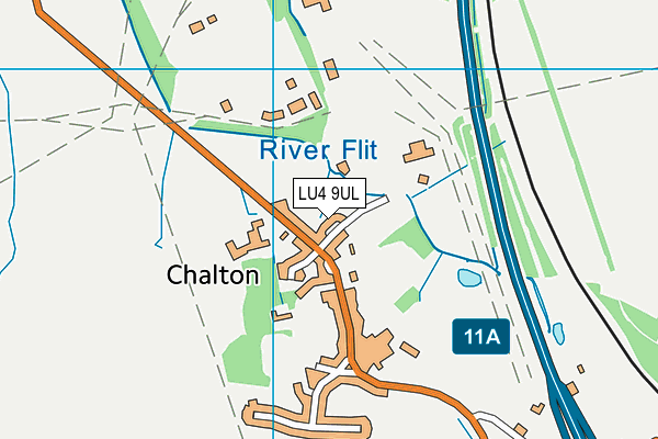 LU4 9UL map - OS VectorMap District (Ordnance Survey)