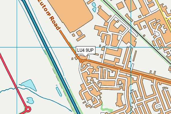 LU4 9UP map - OS VectorMap District (Ordnance Survey)