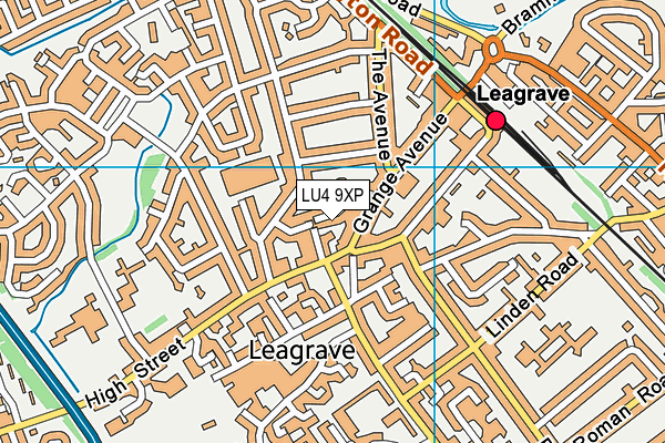 LU4 9XP map - OS VectorMap District (Ordnance Survey)