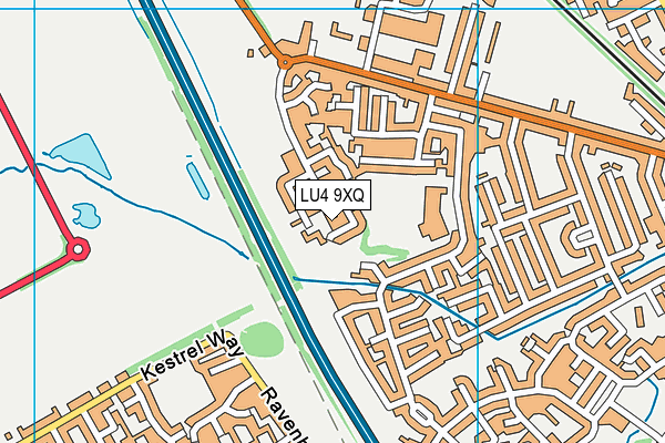 LU4 9XQ map - OS VectorMap District (Ordnance Survey)