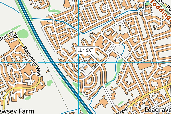 LU4 9XT map - OS VectorMap District (Ordnance Survey)
