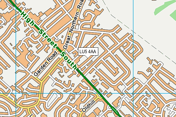 LU5 4AA map - OS VectorMap District (Ordnance Survey)