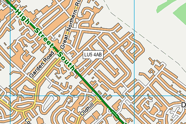 LU5 4AB map - OS VectorMap District (Ordnance Survey)