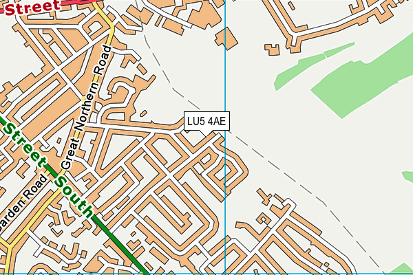 LU5 4AE map - OS VectorMap District (Ordnance Survey)