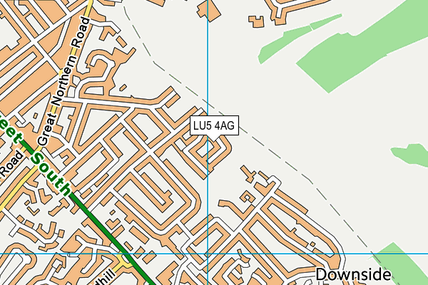 LU5 4AG map - OS VectorMap District (Ordnance Survey)