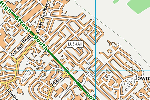 LU5 4AH map - OS VectorMap District (Ordnance Survey)