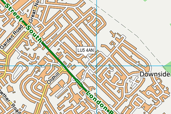 LU5 4AN map - OS VectorMap District (Ordnance Survey)