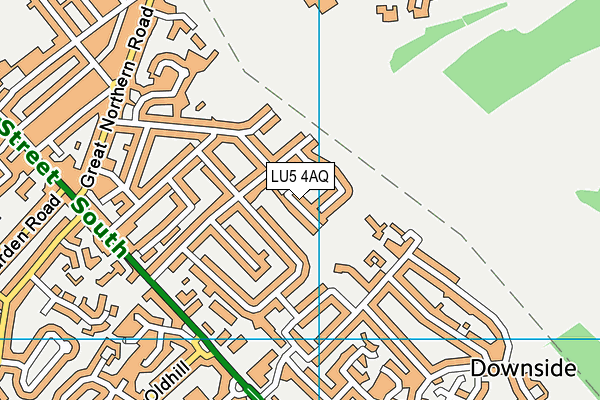LU5 4AQ map - OS VectorMap District (Ordnance Survey)