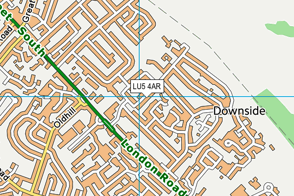LU5 4AR map - OS VectorMap District (Ordnance Survey)