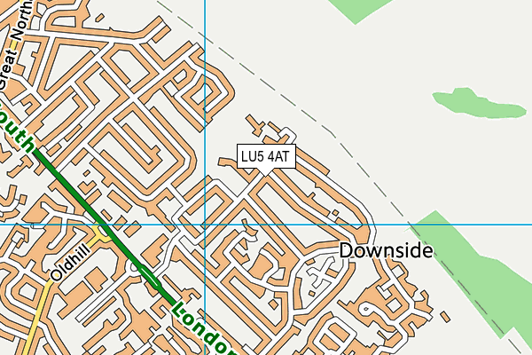 LU5 4AT map - OS VectorMap District (Ordnance Survey)