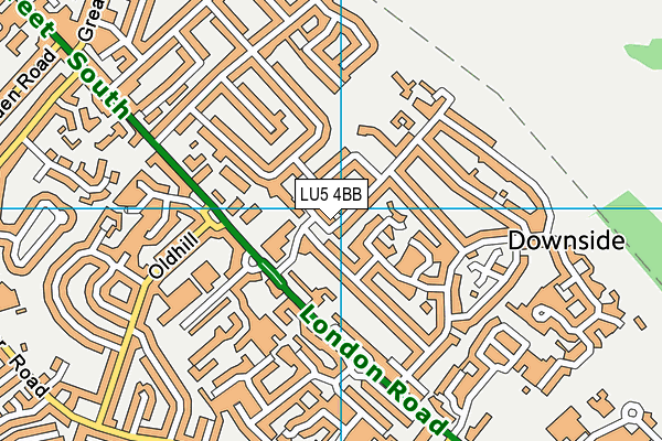 LU5 4BB map - OS VectorMap District (Ordnance Survey)