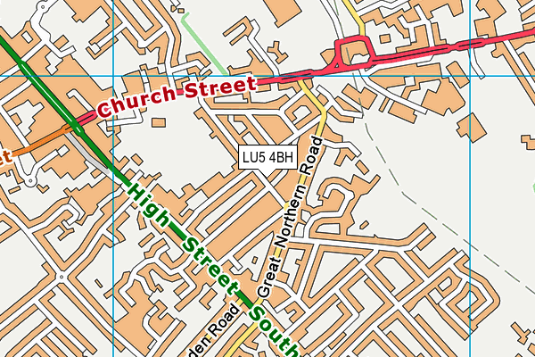 LU5 4BH map - OS VectorMap District (Ordnance Survey)