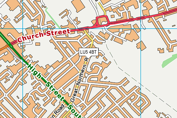 LU5 4BT map - OS VectorMap District (Ordnance Survey)