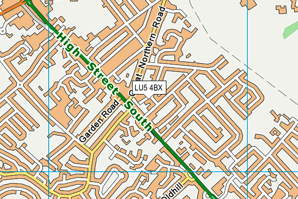 LU5 4BX map - OS VectorMap District (Ordnance Survey)