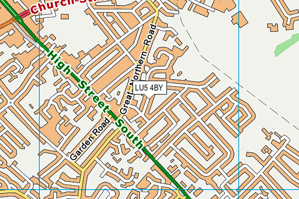 LU5 4BY map - OS VectorMap District (Ordnance Survey)