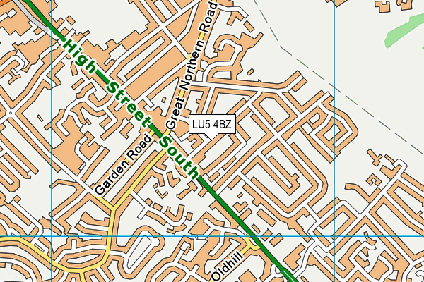 LU5 4BZ map - OS VectorMap District (Ordnance Survey)