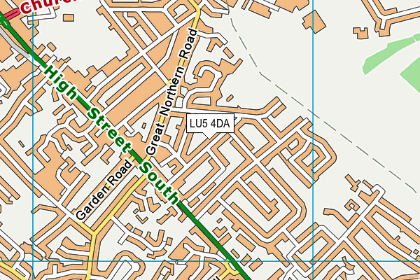 LU5 4DA map - OS VectorMap District (Ordnance Survey)