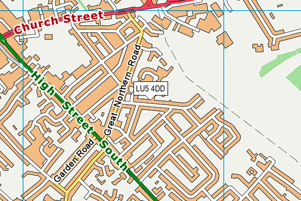 Downs Road Recreation Ground map (LU5 4DD) - OS VectorMap District (Ordnance Survey)