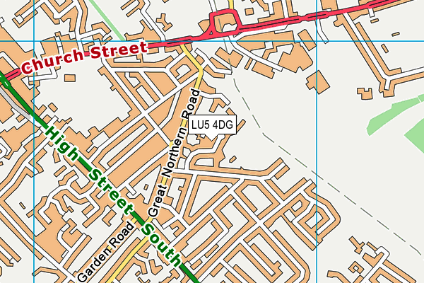 LU5 4DG map - OS VectorMap District (Ordnance Survey)