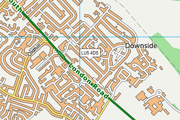 LU5 4DS map - OS VectorMap District (Ordnance Survey)