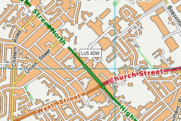 LU5 4DW map - OS VectorMap District (Ordnance Survey)