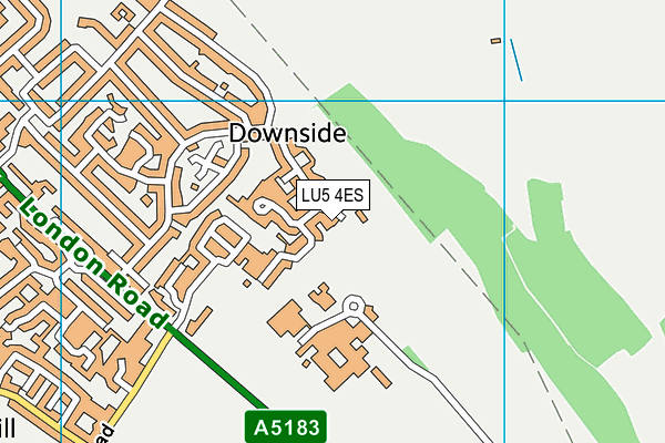 Downside Recreation Ground map (LU5 4ES) - OS VectorMap District (Ordnance Survey)
