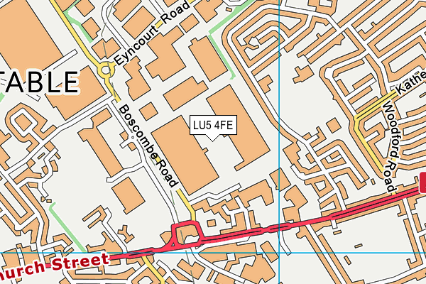 LU5 4FE map - OS VectorMap District (Ordnance Survey)