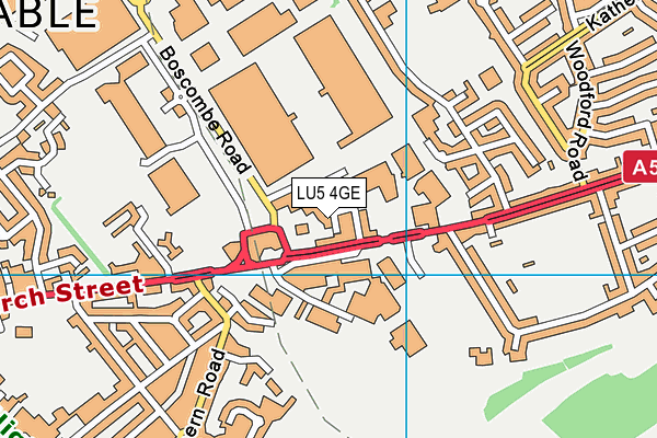 LU5 4GE map - OS VectorMap District (Ordnance Survey)