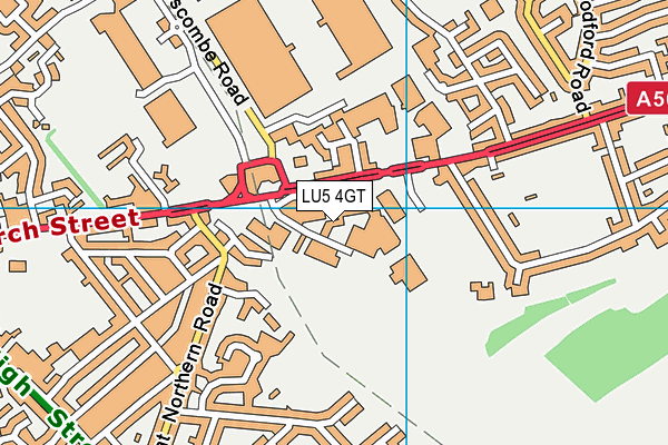 LU5 4GT map - OS VectorMap District (Ordnance Survey)