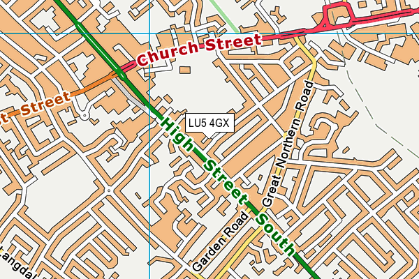 LU5 4GX map - OS VectorMap District (Ordnance Survey)