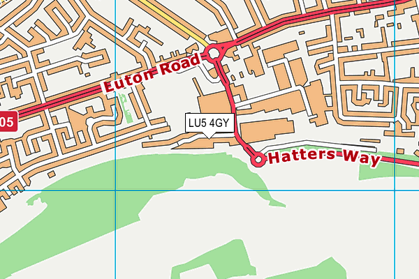 LU5 4GY map - OS VectorMap District (Ordnance Survey)