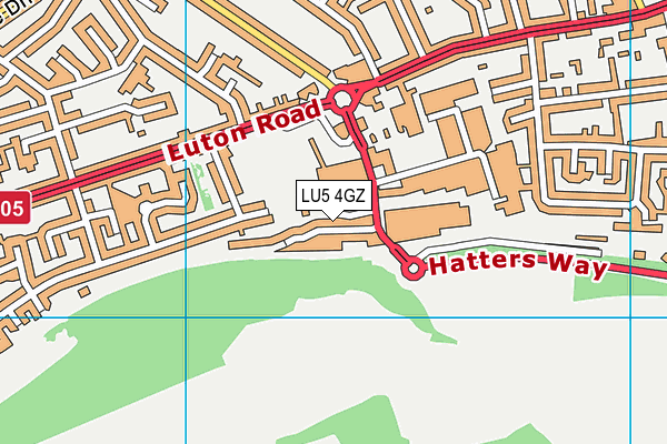 LU5 4GZ map - OS VectorMap District (Ordnance Survey)