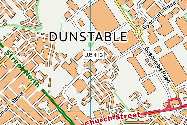 Rise Fitness (Dunstable) map (LU5 4HG) - OS VectorMap District (Ordnance Survey)
