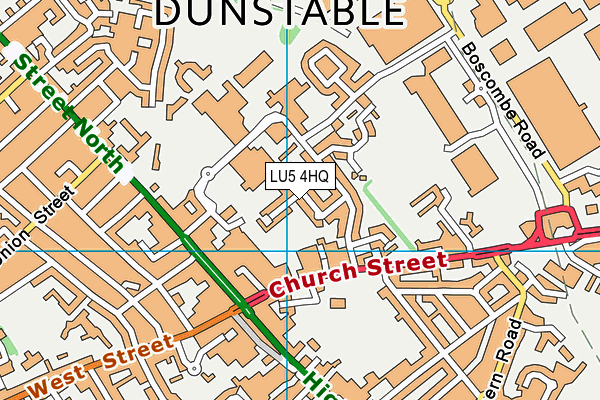 LU5 4HQ map - OS VectorMap District (Ordnance Survey)