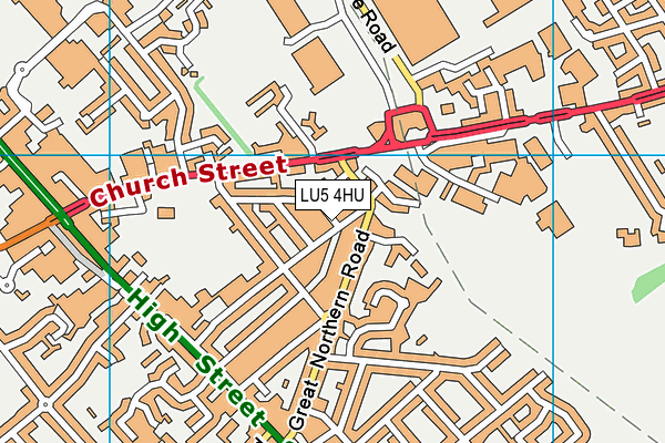 LU5 4HU map - OS VectorMap District (Ordnance Survey)