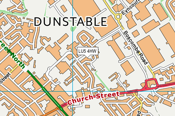 LU5 4HW map - OS VectorMap District (Ordnance Survey)