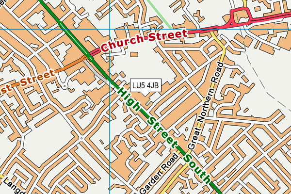 LU5 4JB map - OS VectorMap District (Ordnance Survey)