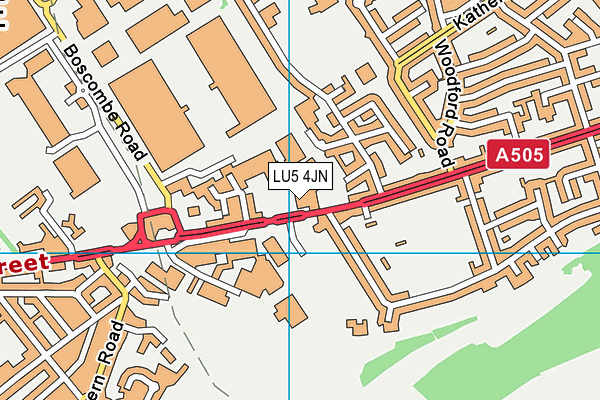 LU5 4JN map - OS VectorMap District (Ordnance Survey)