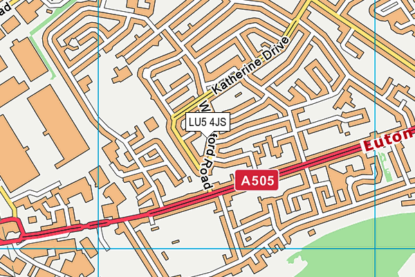 LU5 4JS map - OS VectorMap District (Ordnance Survey)
